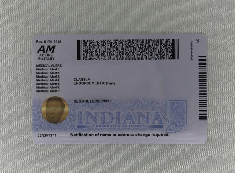 Indiana Fake ID - Image 2