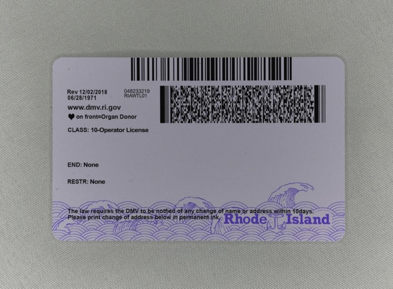 Rhode Island Fake ID - Image 2