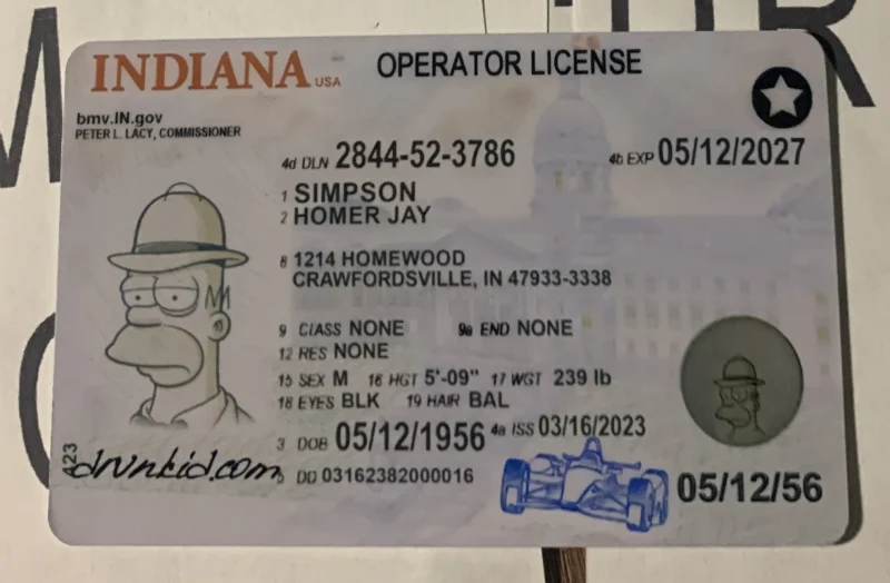 Indiana Fake ID