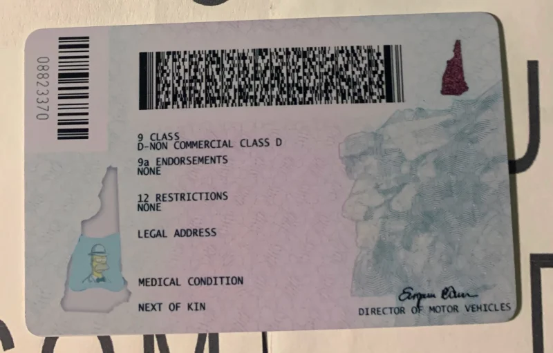 New Hampshire Fake ID - Image 2