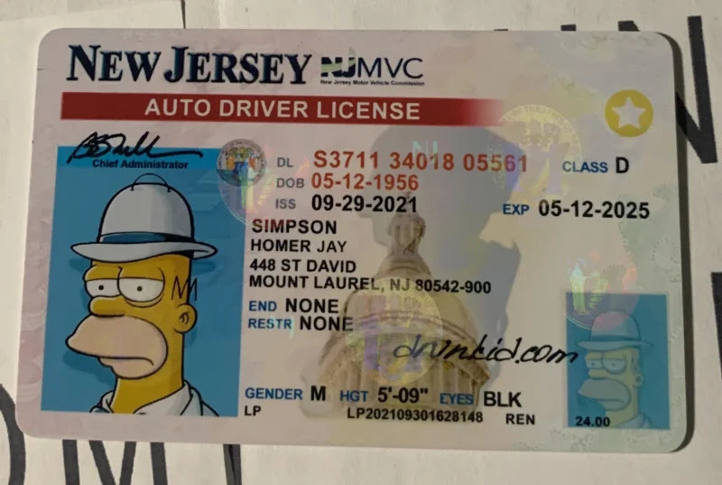 New Jersey Fake ID