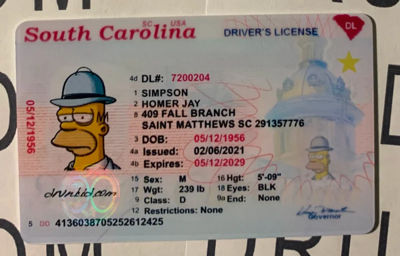 South Carolina Fake ID